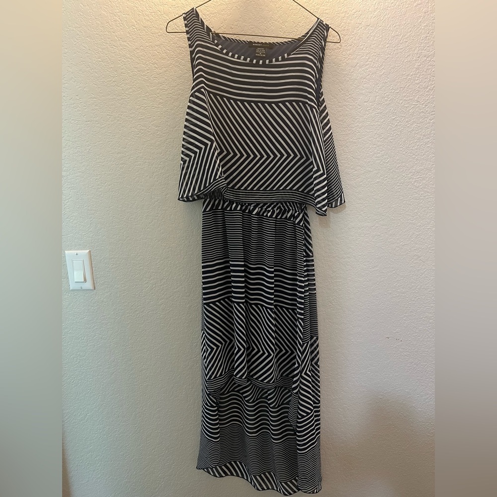 Geometric high low summer dress